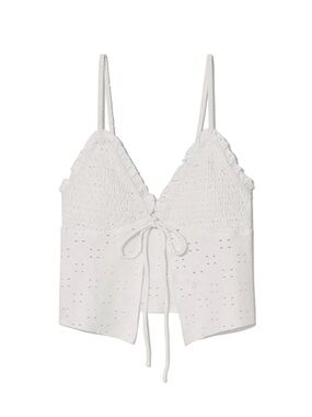 Glowny Tankini White Eyelet Top